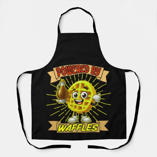 Leuke Powered by Waffles Art Design Schort (Voorkant)