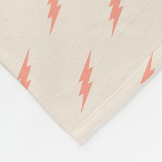 Leuke preppy esthetische roze bliksemschicht fleece deken (Hoek)