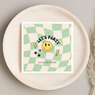 Leuke Preppy Salie Groene Y2K Retro Verjaardagsser Servet