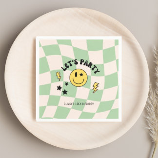 Leuke Preppy Salie Groene Y2K Retro Verjaardagsser Servet