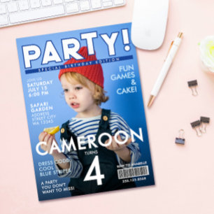 Leuke Pret Blauwe Speciale Tijdschriftcover Kinder Kaart