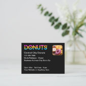 Leuke pret-donut-thema-doughnut-winkel visitekaartje (Staand voorkant)