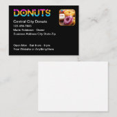 Leuke pret-donut-thema-doughnut-winkel visitekaartje (Voorkant / Achterkant)