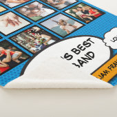 Leuke Pret Echtgenoot Stripboek Fotocollage Blauw Sherpa Deken (3/4)