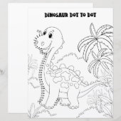 Leuke pret kids activiteit dinosaurus verbind de s (Voorkant / Achterkant)