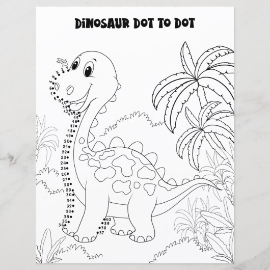 Leuke pret kids activiteit dinosaurus verbind de s (Voorkant)
