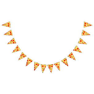 Leuke pret pizza feestje kinderen verjaardag vlaggetjes
