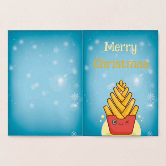 Leuke prettig kerstfeest folie kaarten (Binnen)