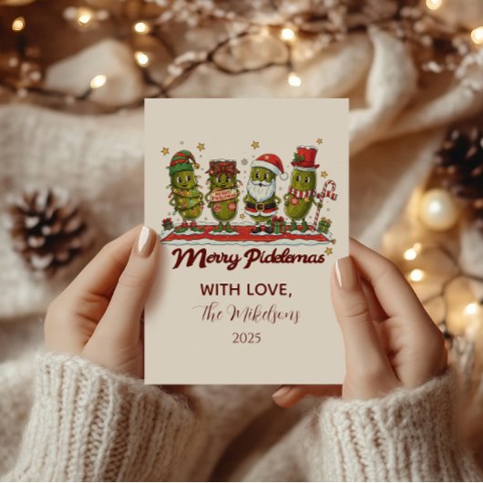 Leuke Prettige Picklemas Kerstmis Feestdagenkaart