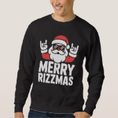 Leuke Prettige Rizzmas Coole Kerstman Trui (Voorkant)