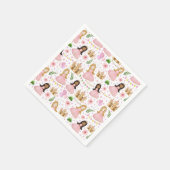 Leuke prinses en koninklijk kasteel feest servet (Hoek)