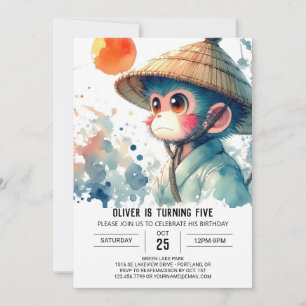 Leuke Printable Monkey Verjaardag Kaart