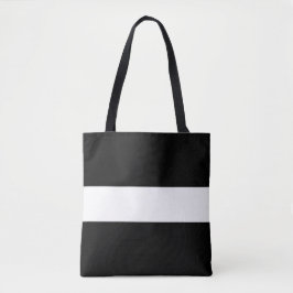 Leuke professionele brede zwart witte nautische st tote bag