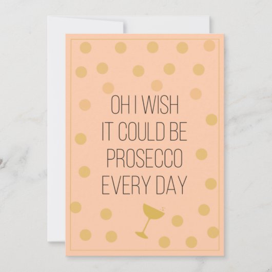 Leuke prosecco elke dag met Kerstmis Feestdagenkaart (Voorkant)