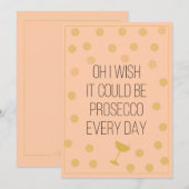Leuke prosecco elke dag met Kerstmis Feestdagenkaart (Voorkant / Achterkant)