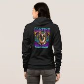 Leuke psychedlic Duitse herder hond Hoodie (Achterkant volledig)