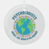 Leuke psycholoog wereld citaat psychologie kerst glas ornament (Voorkant)