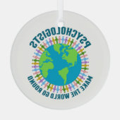 Leuke psycholoog wereld citaat psychologie kerst glas ornament (Achterkant)