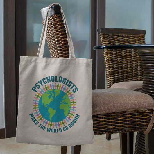 Leuke Psycholoog World Quote over Psychologie Tote Bag