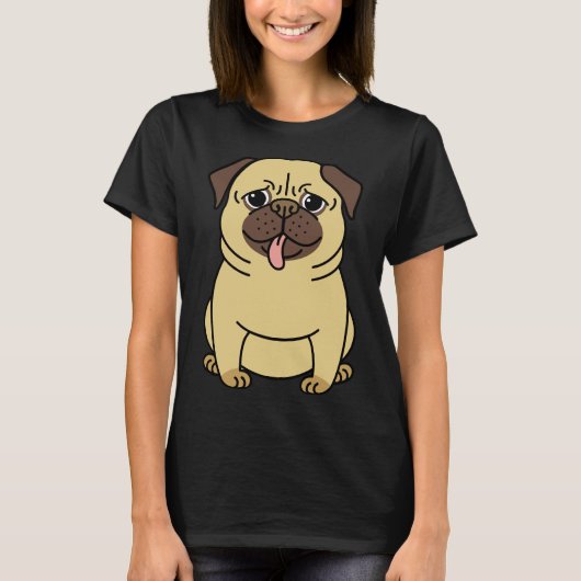 Leuke Pug Classic T-shirt 246 (Voorkant)