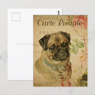 Leuke Pug Dog Briefkaart