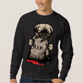 Leuke Pug Grave Stone Classic T-shirt 950 (Voorkant)