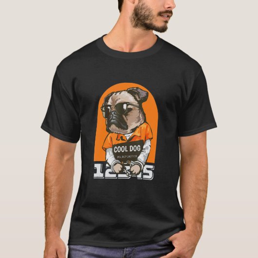 Leuke pug hond grappig t-shirt (Voorkant)