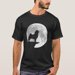 Leuke Pug Huilt bij Volle Maan Halloween T-shirt