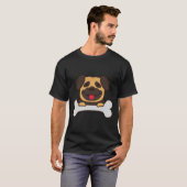 Leuke pug met bot Classic T-Shirt 118 (Voorkant volledig)
