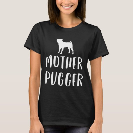Leuke Pug Moeder Moeder Pugger Hond T-shirt (Voorkant)