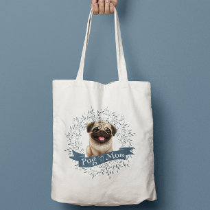 Leuke Pug Puppy Canvas tas