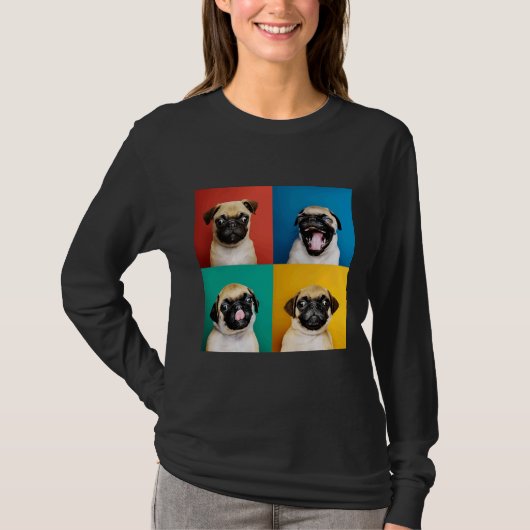 Leuke Pug Puppy Classic T-shirt 690 (Voorkant)