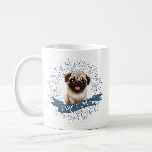 Leuke Pug Puppy Koffie Mok (Links)