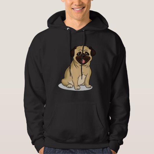 Leuke Pug Sticker Design Classic T-shirt 832 (Voorkant)