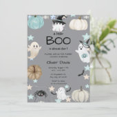 Leuke Pumpkin & Ghost Baby shower Kaart (Staand voorkant)