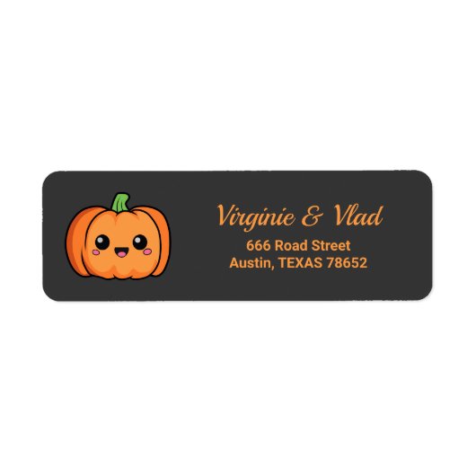 Leuke Pumpkin retour adres label (Voorkant)