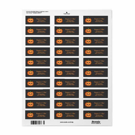 Leuke Pumpkin retour adres label (Full Sheet)