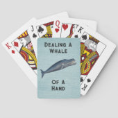 Leuke Pun Whale van een Hand Poker Speelkaarten (Achterkant)
