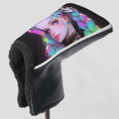 Leuke Punk Rock Skull Gothic Rainbow Braid Anime M Golfheadcover (3/4 voorkant)