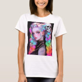 Leuke Punk Rock Skull Gothic Rainbow Braid Anime M T-shirt