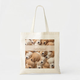 Leuke Puppies Hondenliefhebber naam Canvas tas