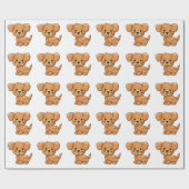 Leuke Puppies Leuke Grappige en Slimme hond Cadeaupapier (Vlak)
