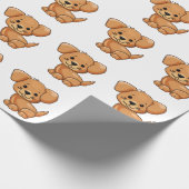 Leuke Puppies Leuke Grappige en Slimme hond Cadeaupapier (Hoek)