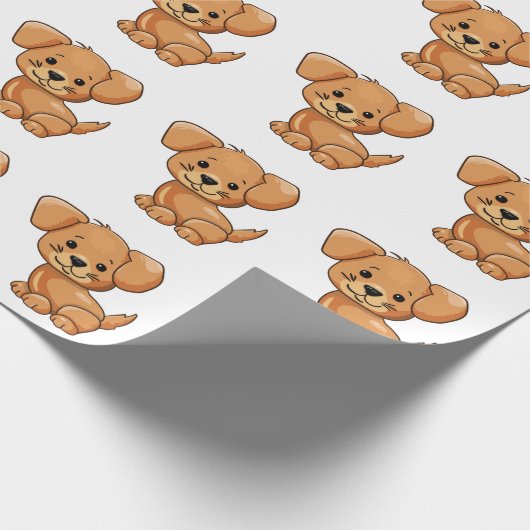 Leuke Puppies Leuke Grappige en Slimme hond Cadeaupapier (Hoek)