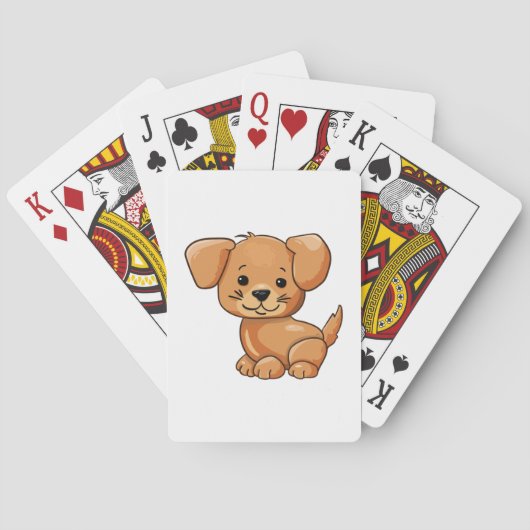 Leuke Puppies Leuke Grappige en Slimme hond Pokerkaarten (Achterkant)
