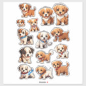 Leuke Puppies Mega Sticker Bundel (Vel)