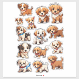 Leuke Puppies Mega Sticker Bundel