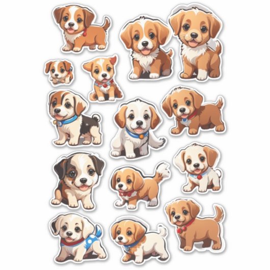 Leuke Puppies Mega Sticker Bundel (Voorkant)