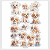 Leuke Puppies Mega Sticker Bundel (Vel)