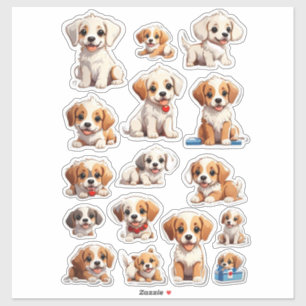 Leuke Puppies Mega Sticker Bundel